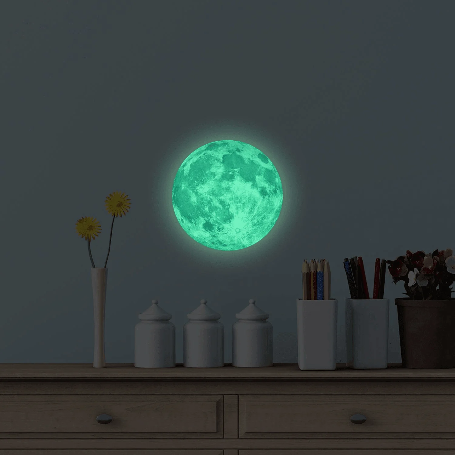 Glow in the Dark Moon Wall Sticker - Glova