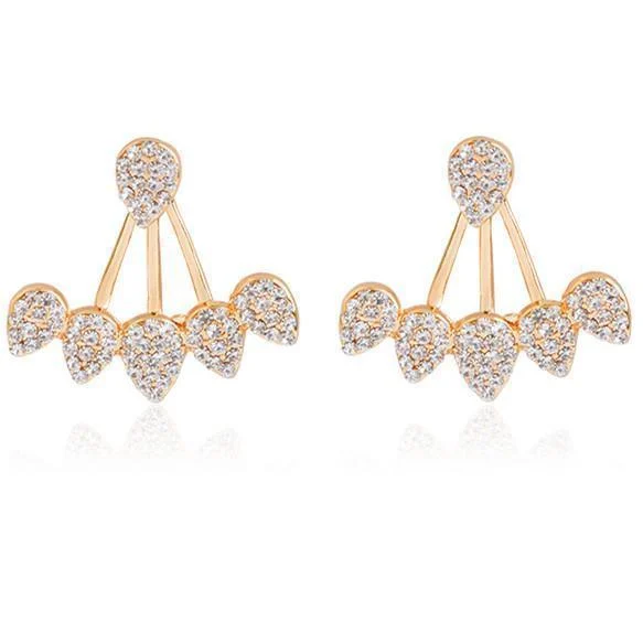 Gold Heaven Drops Swing Earrings - Glova