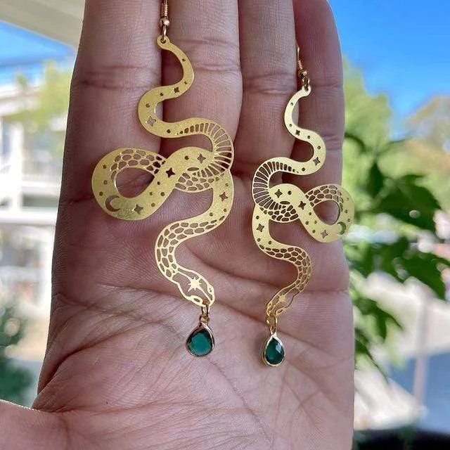 Gold Serpents Earrings - Glova