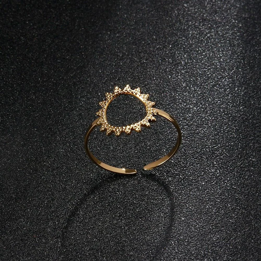 Gold Sun Statement Ring - Glova