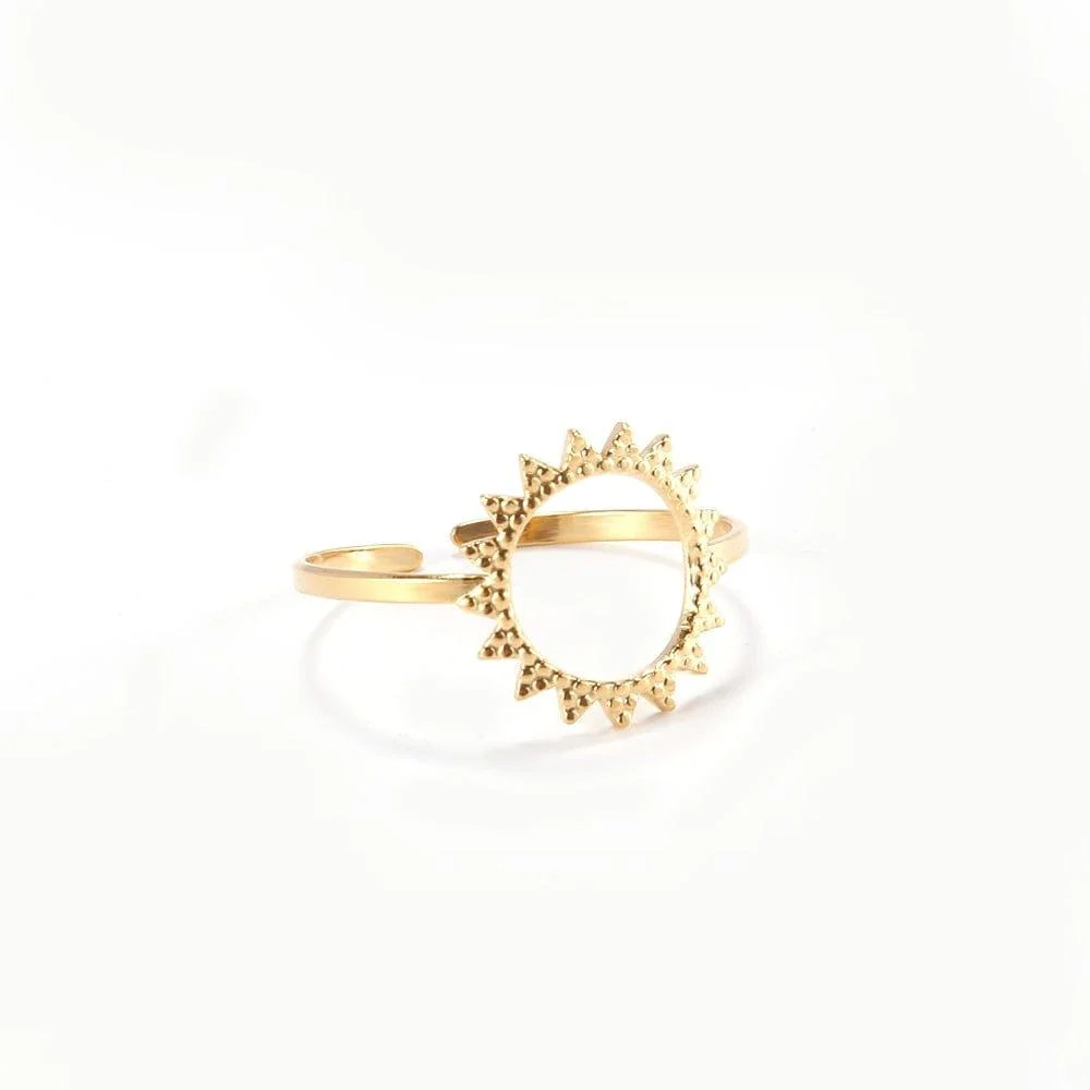 Gold Sun Statement Ring - Glova