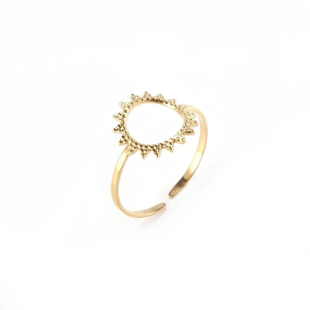 Gold Sun Statement Ring - Glova