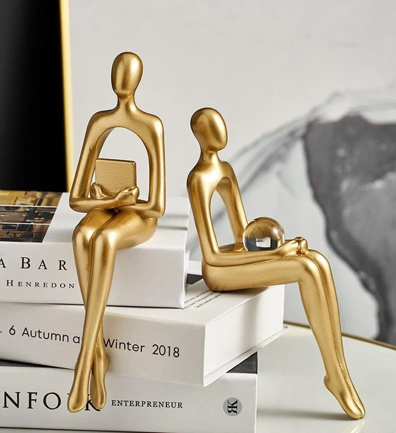 Golden Abstract Figurines - Glova