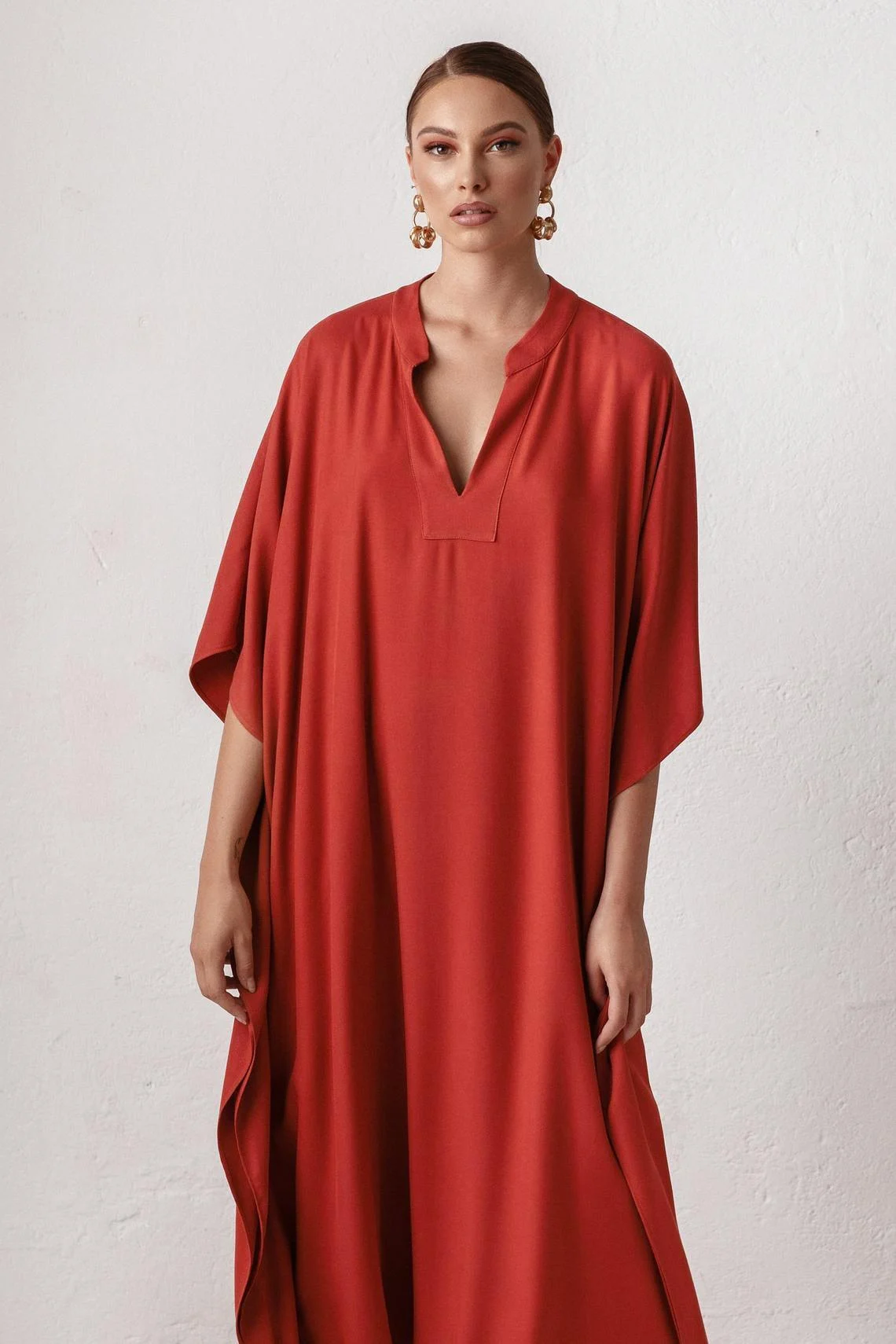 Gracie Silky Kaftan Tunic Dress - 3 Colors - Glova