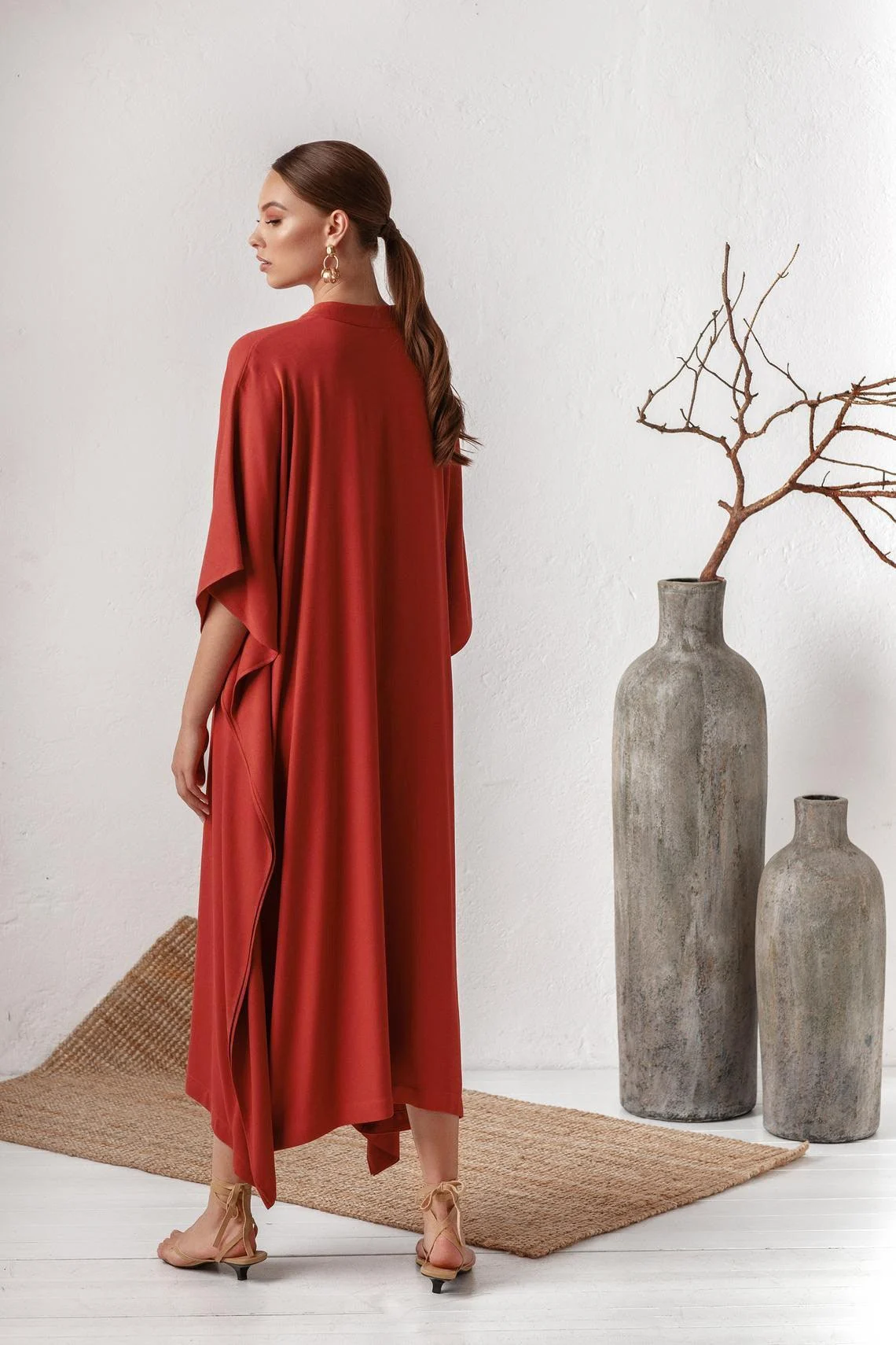 Gracie Silky Kaftan Tunic Dress - 3 Colors - Glova