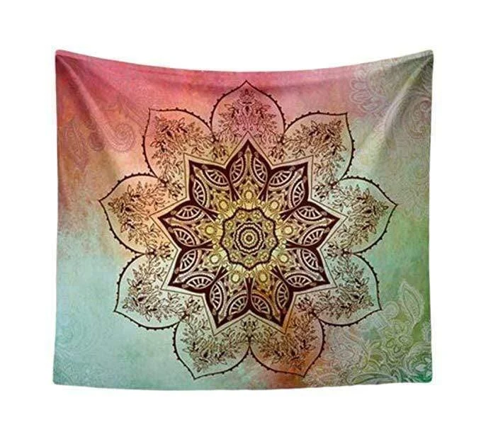 Gradient Flower Mandala Tapestry - Glova