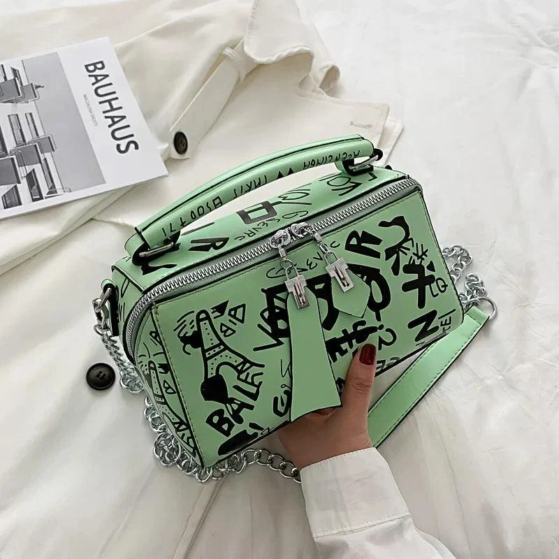 Graffiti Prints Box Bags - Glova