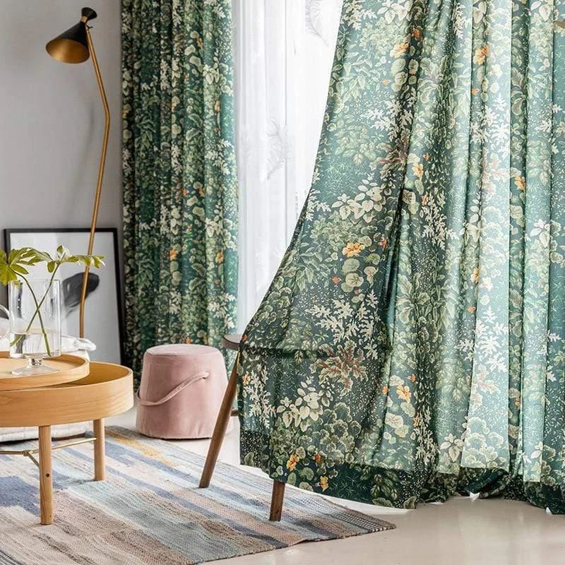 Green Garden Curtains - Glova