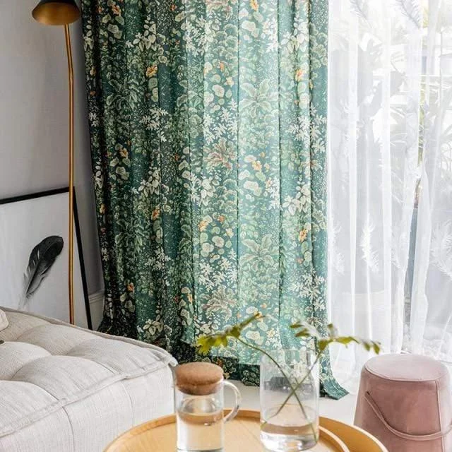 Green Garden Curtains - Glova