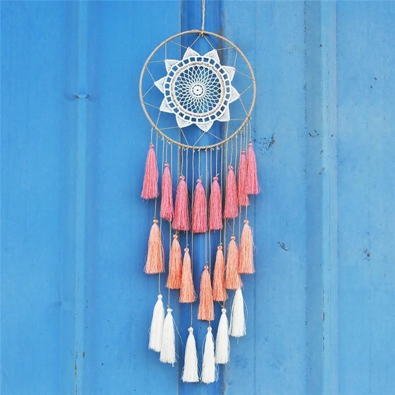 Groovy Dreamcatcher with Tassels (11 Colors) - Glova