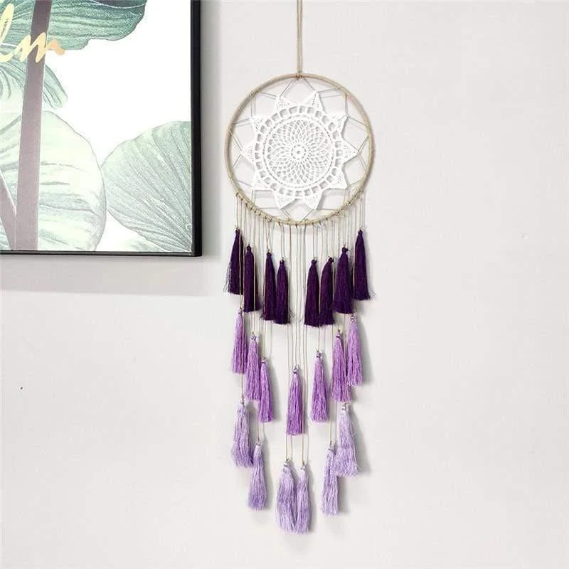 Groovy Dreamcatcher with Tassels (11 Colors) - Glova