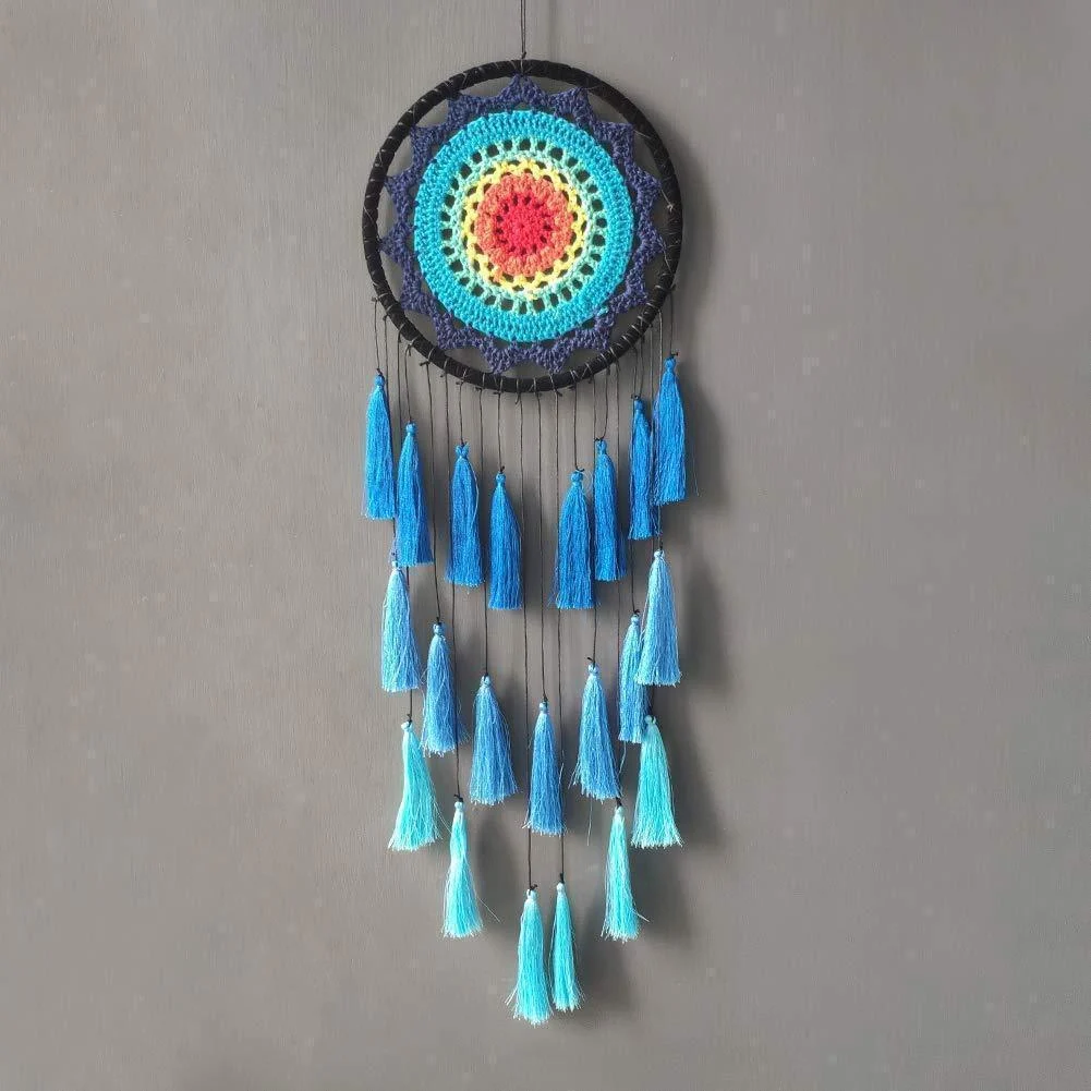 Groovy Dreamcatcher with Tassels (11 Colors) - Glova