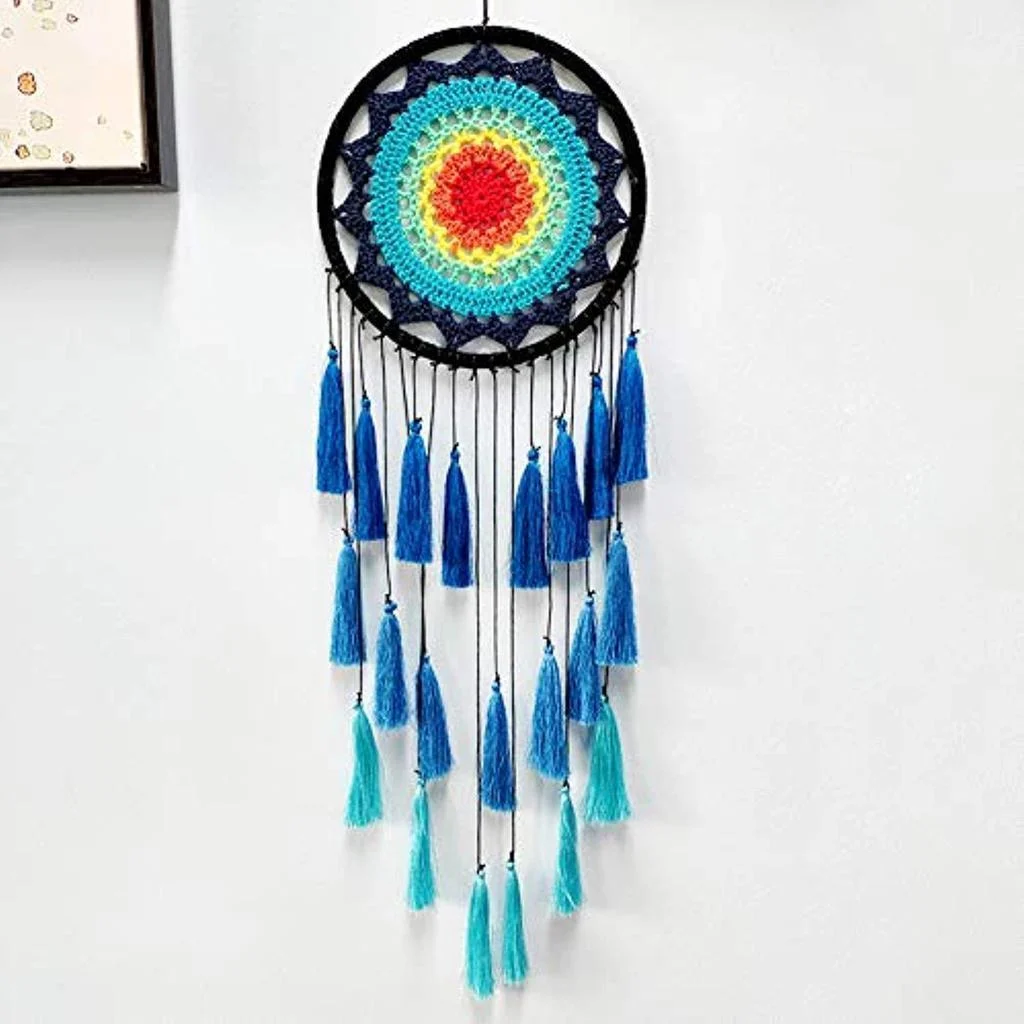 Groovy Dreamcatcher with Tassels (11 Colors) - Glova