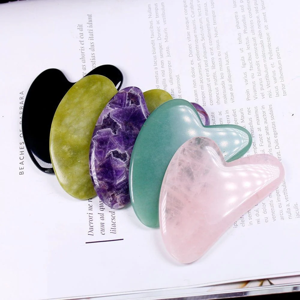 Gua Sha Heart Shaped Crystal Quartz - Glova