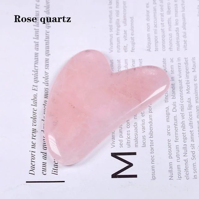 Gua Sha Heart Shaped Crystal Quartz - Glova