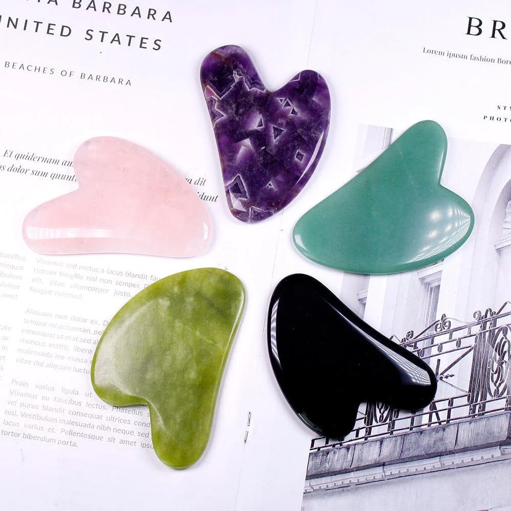 Gua Sha Heart Shaped Crystal Quartz - Glova