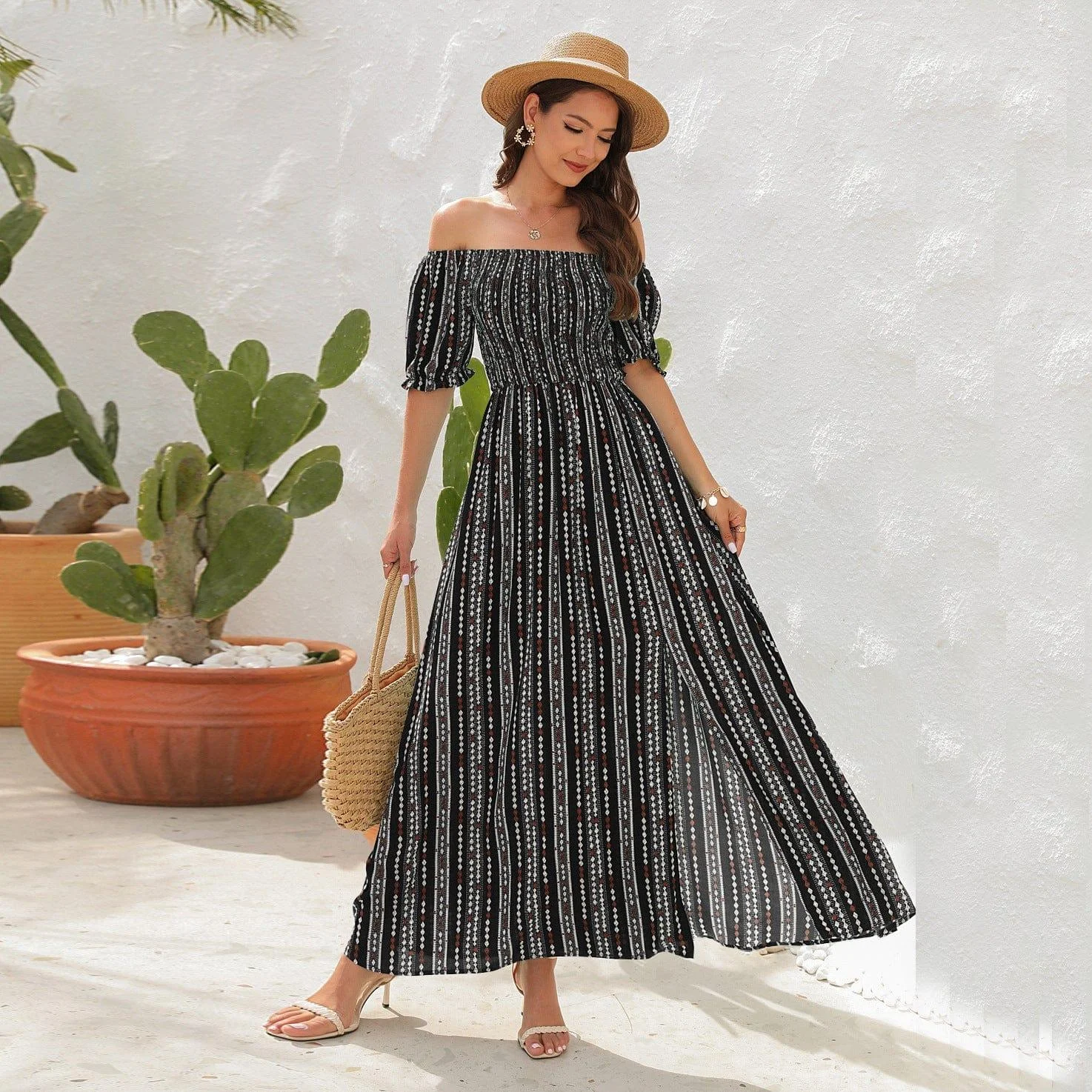 Gypsy Dreamer Off Shoulder Maxi Dress - Glova