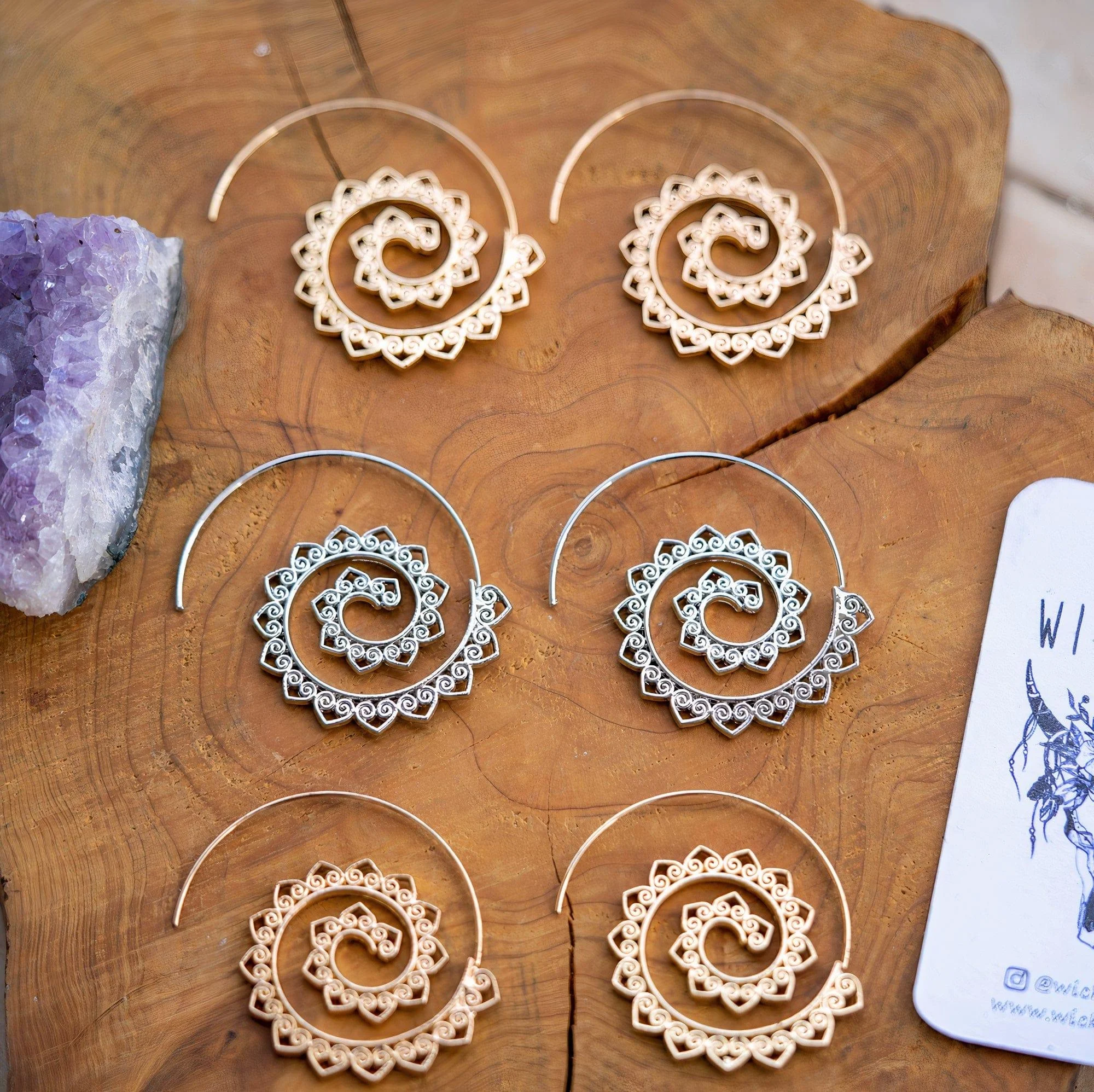 Gypsy Tribal Swirl Earrings - Glova