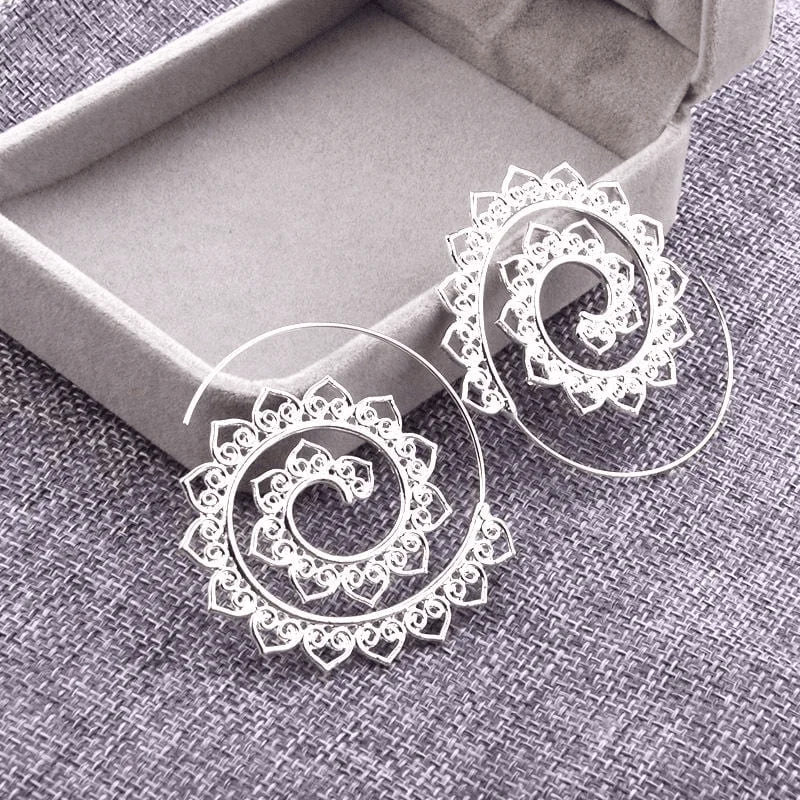 Gypsy Tribal Swirl Earrings - Glova