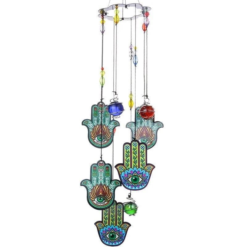 Hamsa Hand Suncatcher Wind Chime - Glova