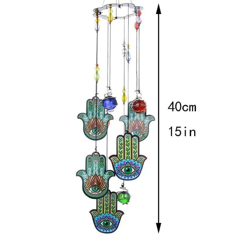 Hamsa Hand Suncatcher Wind Chime - Glova