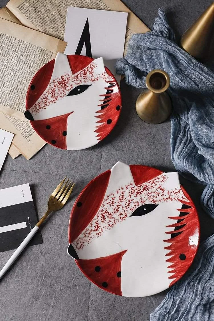 Hand Painted Animal Ceramic Plates - Glova