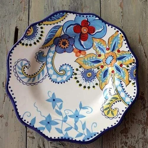 Hand-painted Ceramic Plate - Glova