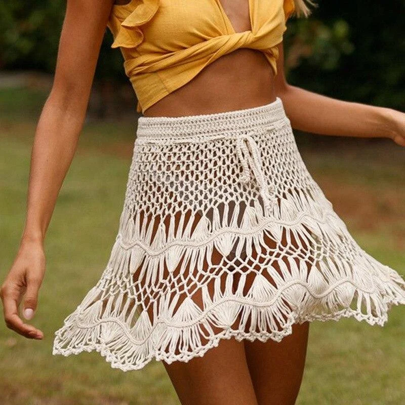 Hand Woven Boho Mini Skirt - Glova