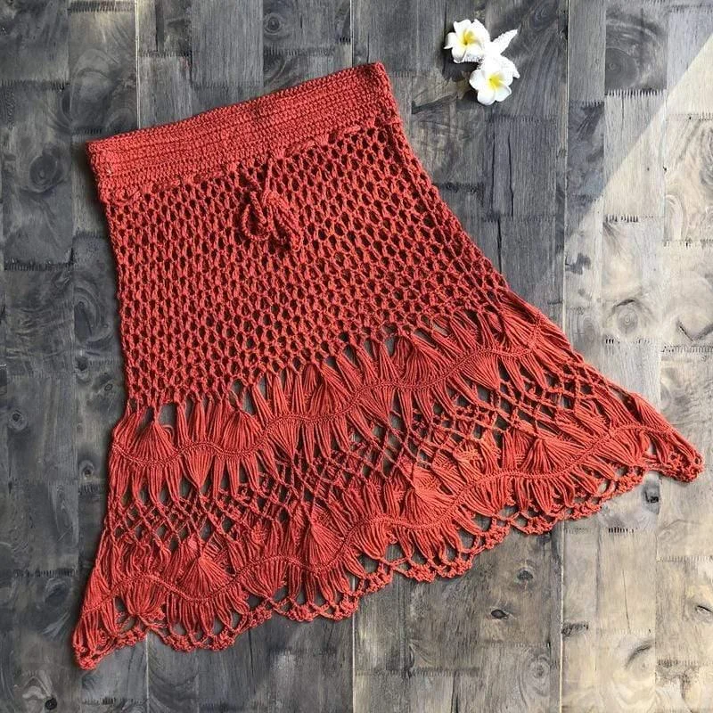 Hand Woven Boho Mini Skirt - Glova