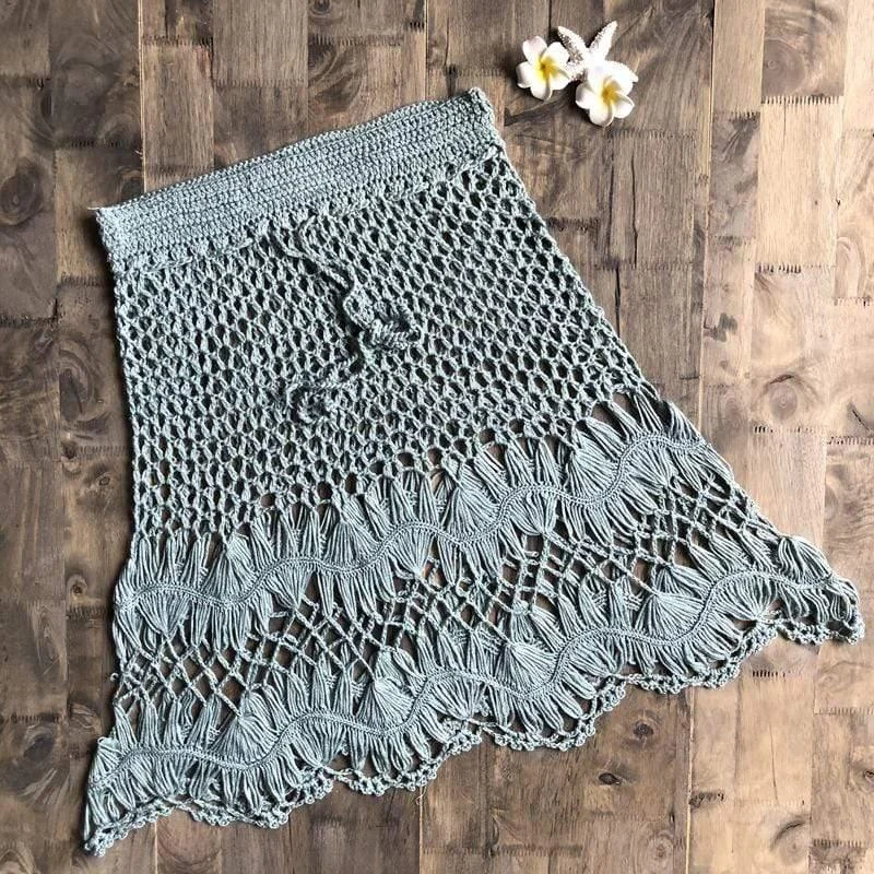 Hand Woven Boho Mini Skirt - Glova