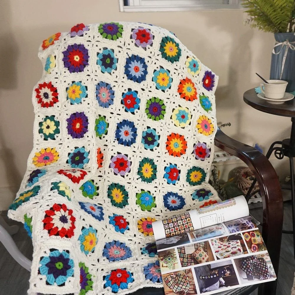 Handmade Boho Crochet Blanket - Glova