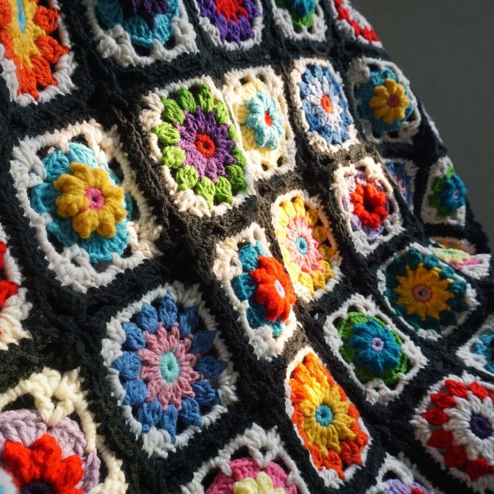 Handmade Boho Crochet Blanket - Glova