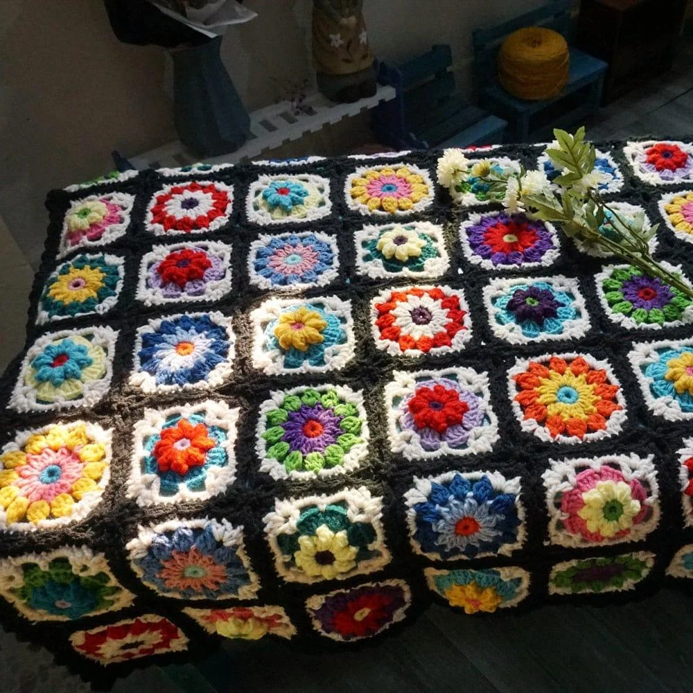 Handmade Boho Crochet Blanket - Glova