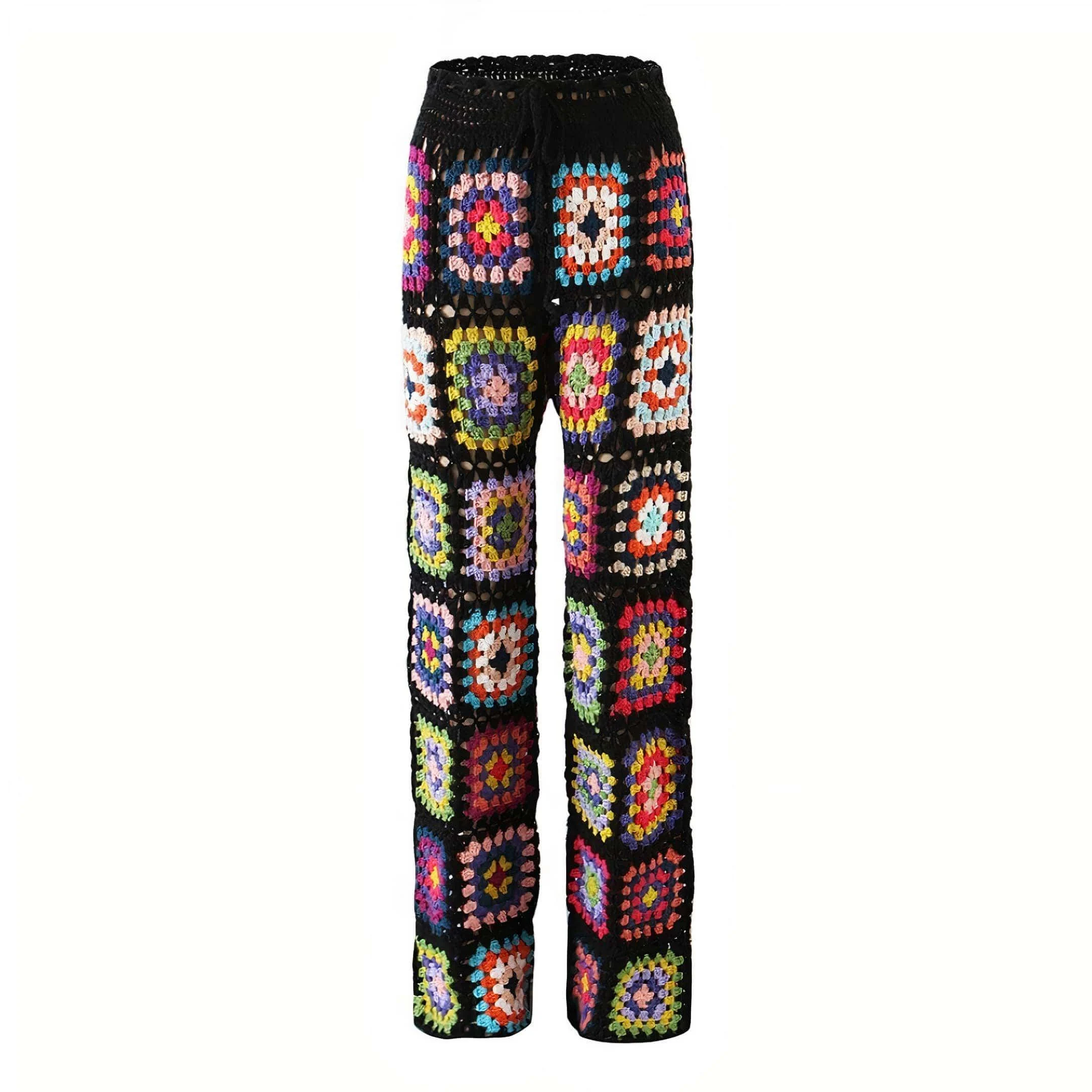 Handmade Colorful Floral Pants - Glova