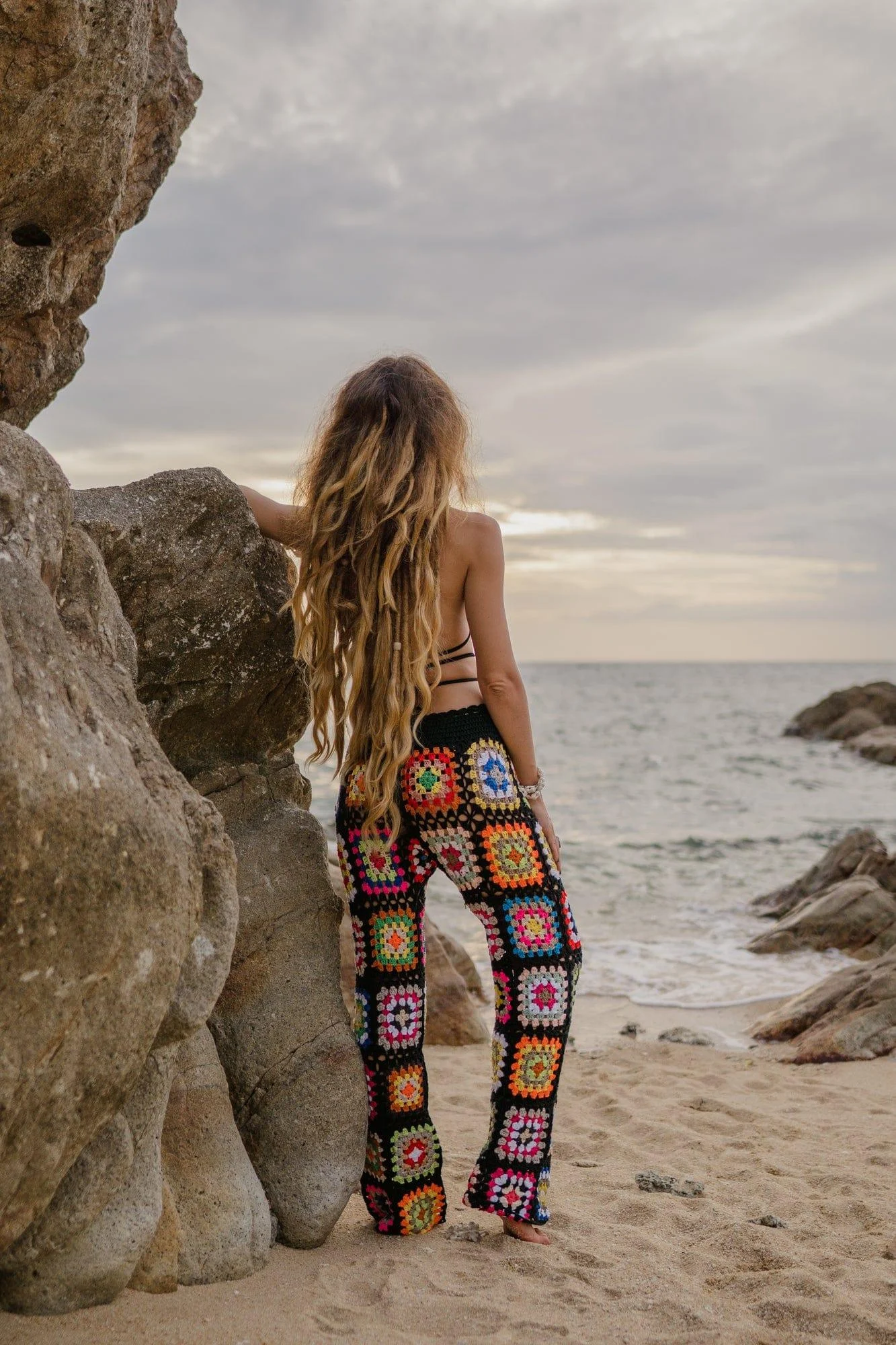 Handmade Colorful Floral Pants - Glova