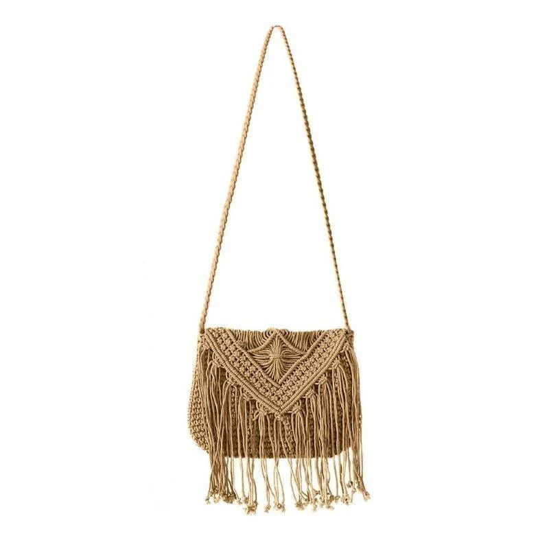 Handmade Crochet Bag with Tassels - Glova