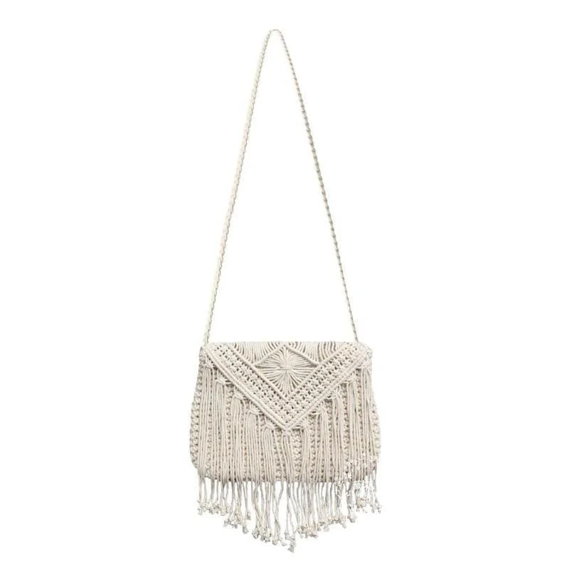 Handmade Crochet Bag with Tassels - Glova