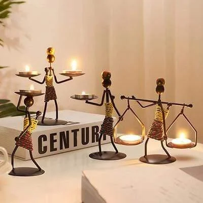 Handmade Figurines Metal Candlesticks - Glova