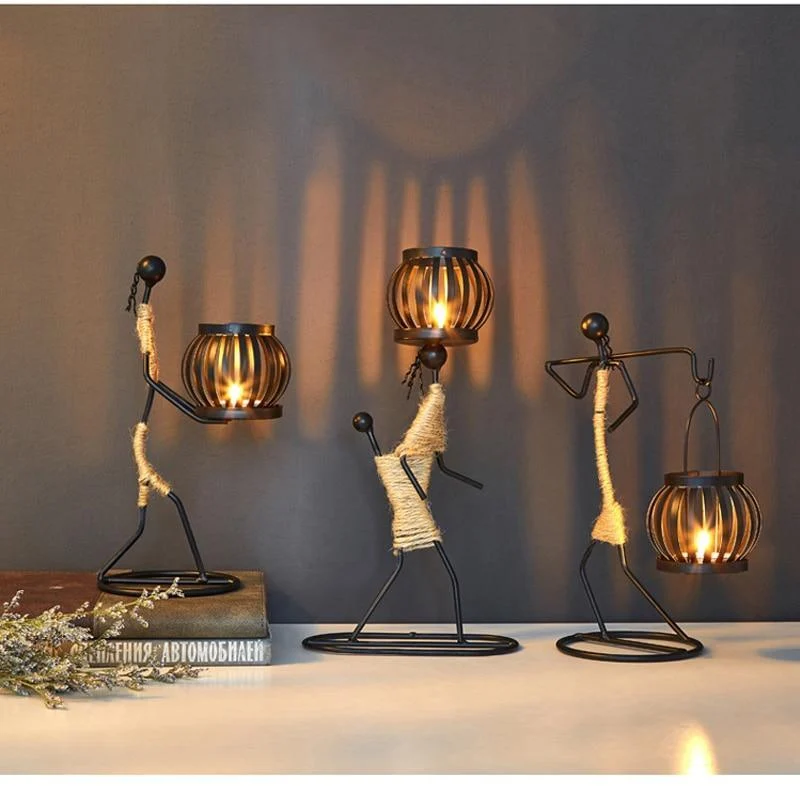 Handmade Figurines Metal Candlesticks - Glova