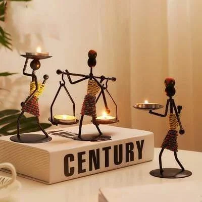 Handmade Figurines Metal Candlesticks - Glova