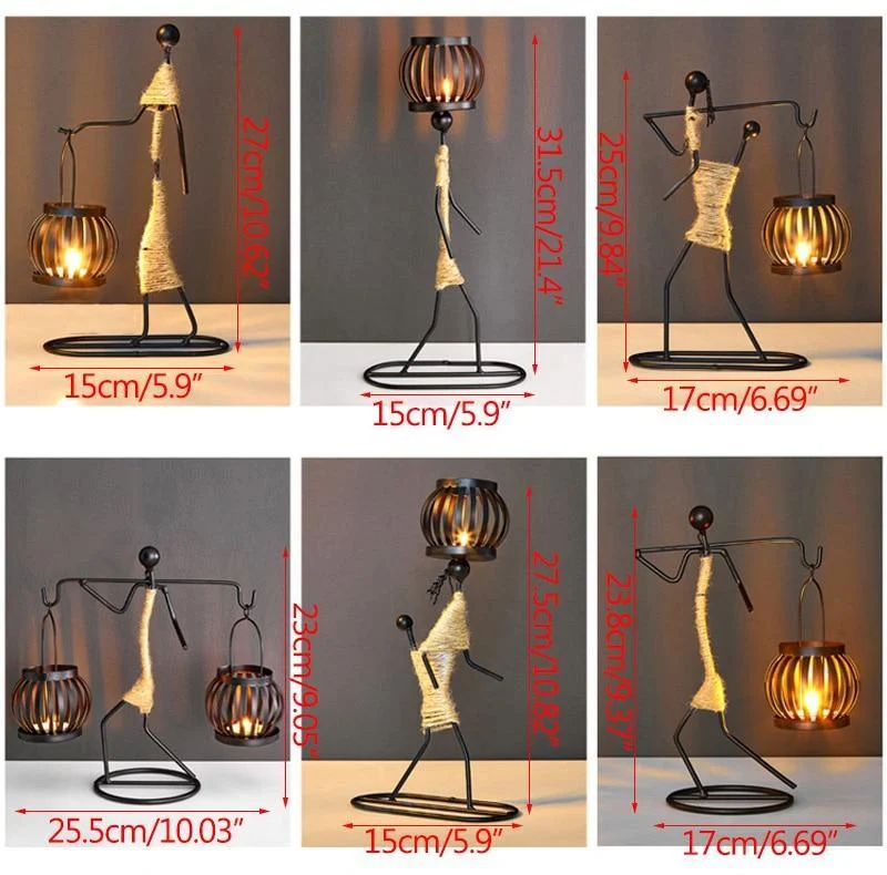 Handmade Figurines Metal Candlesticks - Glova