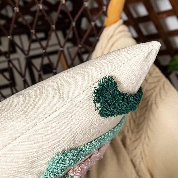 Handmade Green Tufted Pillow Cover - Glova