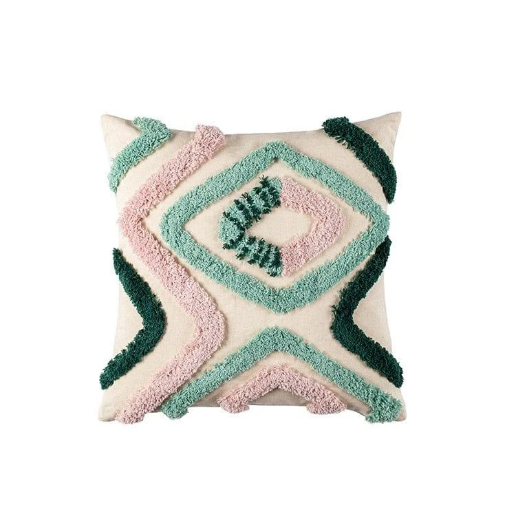 Handmade Green Tufted Pillow Cover - Glova