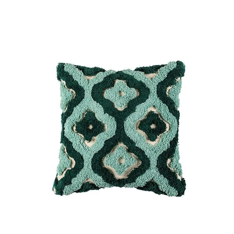 Handmade Green Tufted Pillow Cover - Glova