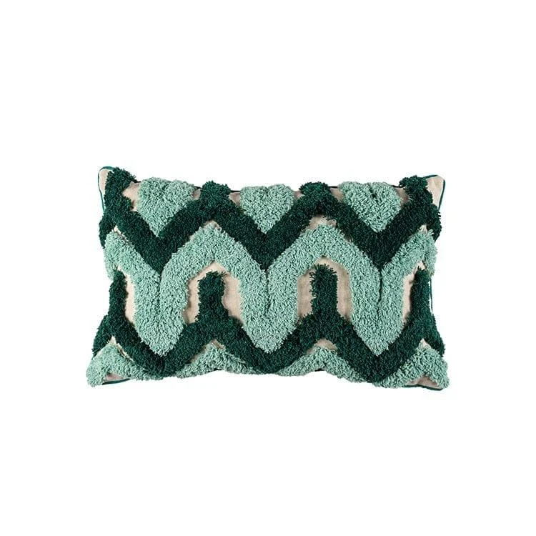 Handmade Green Tufted Pillow Cover - Glova