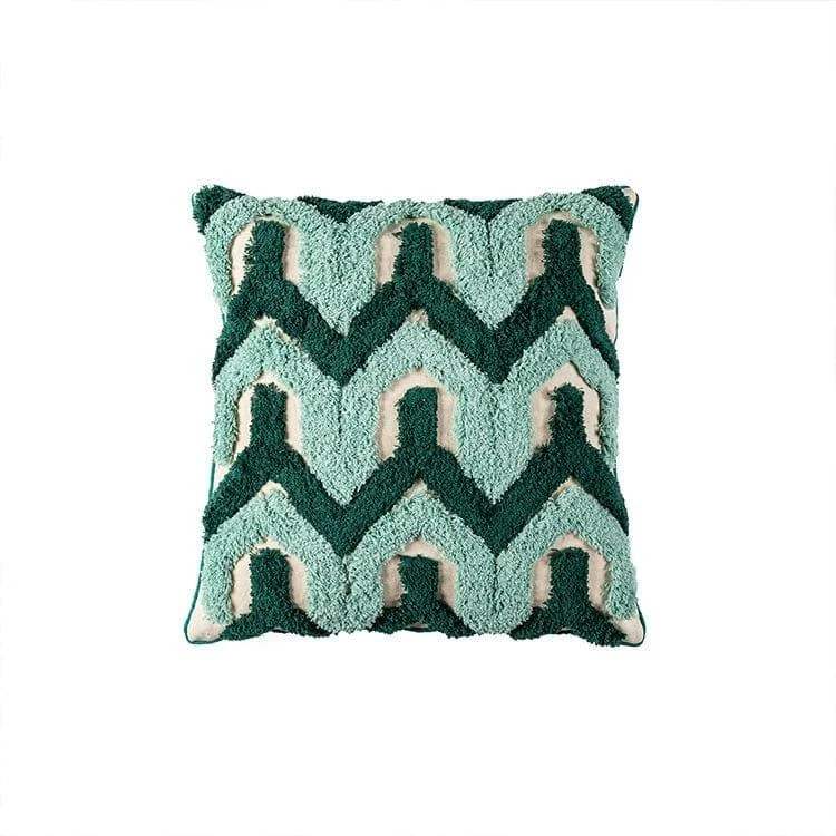 Handmade Green Tufted Pillow Cover - Glova