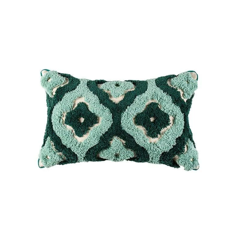 Handmade Green Tufted Pillow Cover - Glova