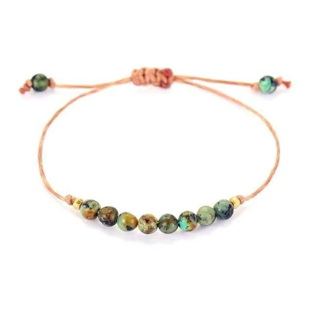 Handmade Natural Tree Agate Stone Adjustable Bracelet - Glova