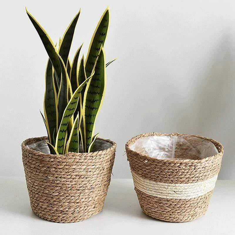 Handmade Straw Planter Pot - Glova