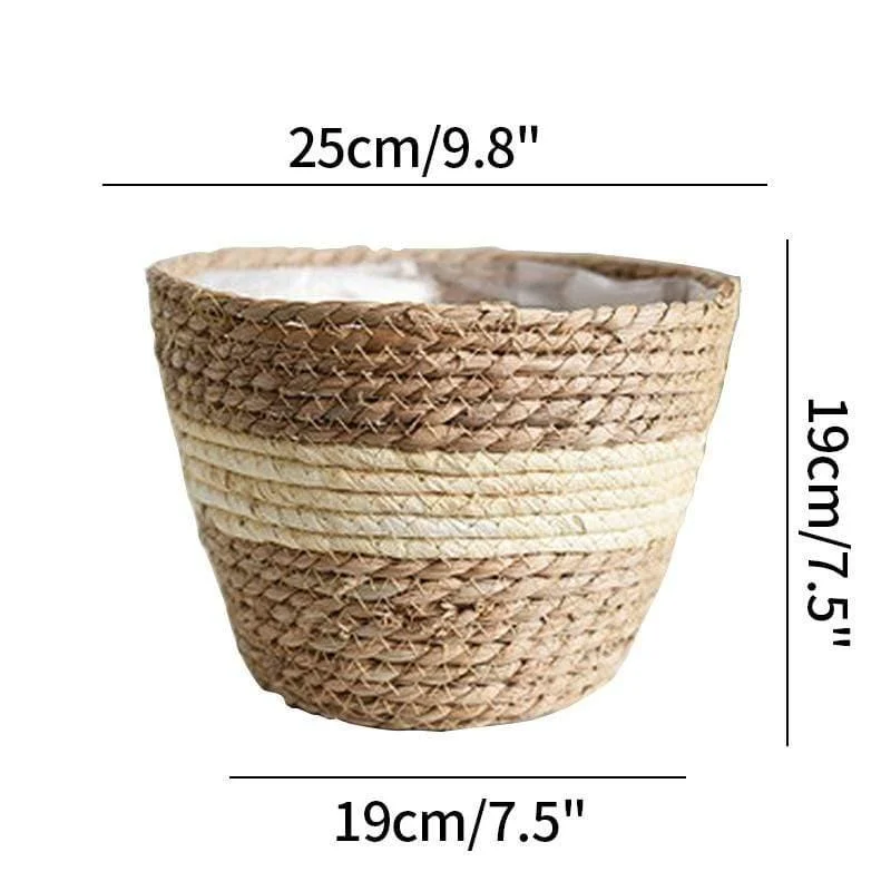 Handmade Straw Planter Pot - Glova